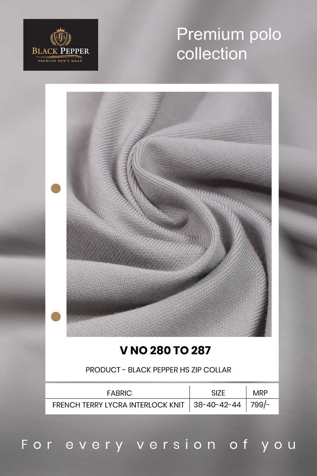 Vol 280 To 287 Black Pepper Interlock Mens Tshirts Wholesale Price