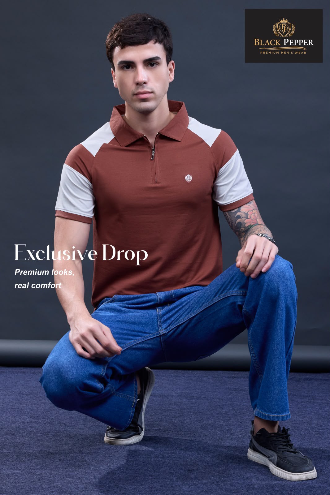 Vol 280 To 287 Black Pepper Interlock Mens Tshirts Wholesale Price