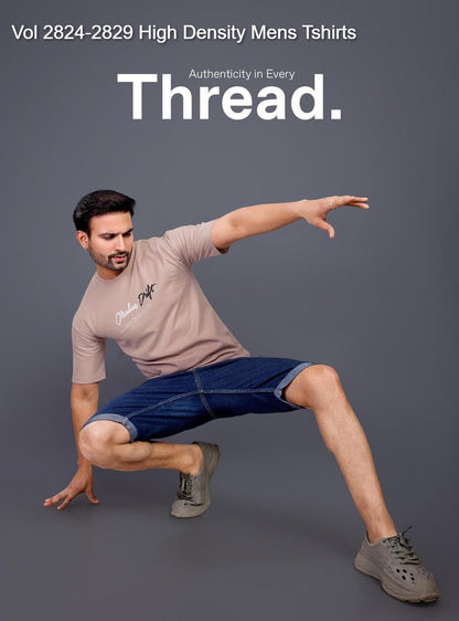 Vol 2824-2829 High Density Lycra Mens Tshirts Wholesaler Gujarat