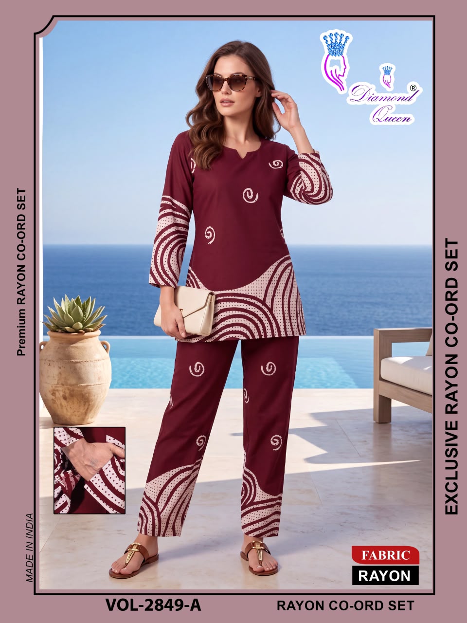 Vol 2849-2854 Diamond Queen Rayon 22Kg Co Ord Set Wholesale Price