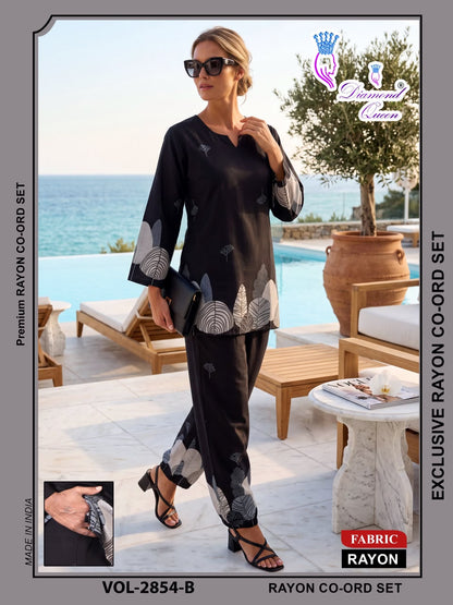 Vol 2849-2854 Diamond Queen Rayon 22Kg Co Ord Set Wholesale Price