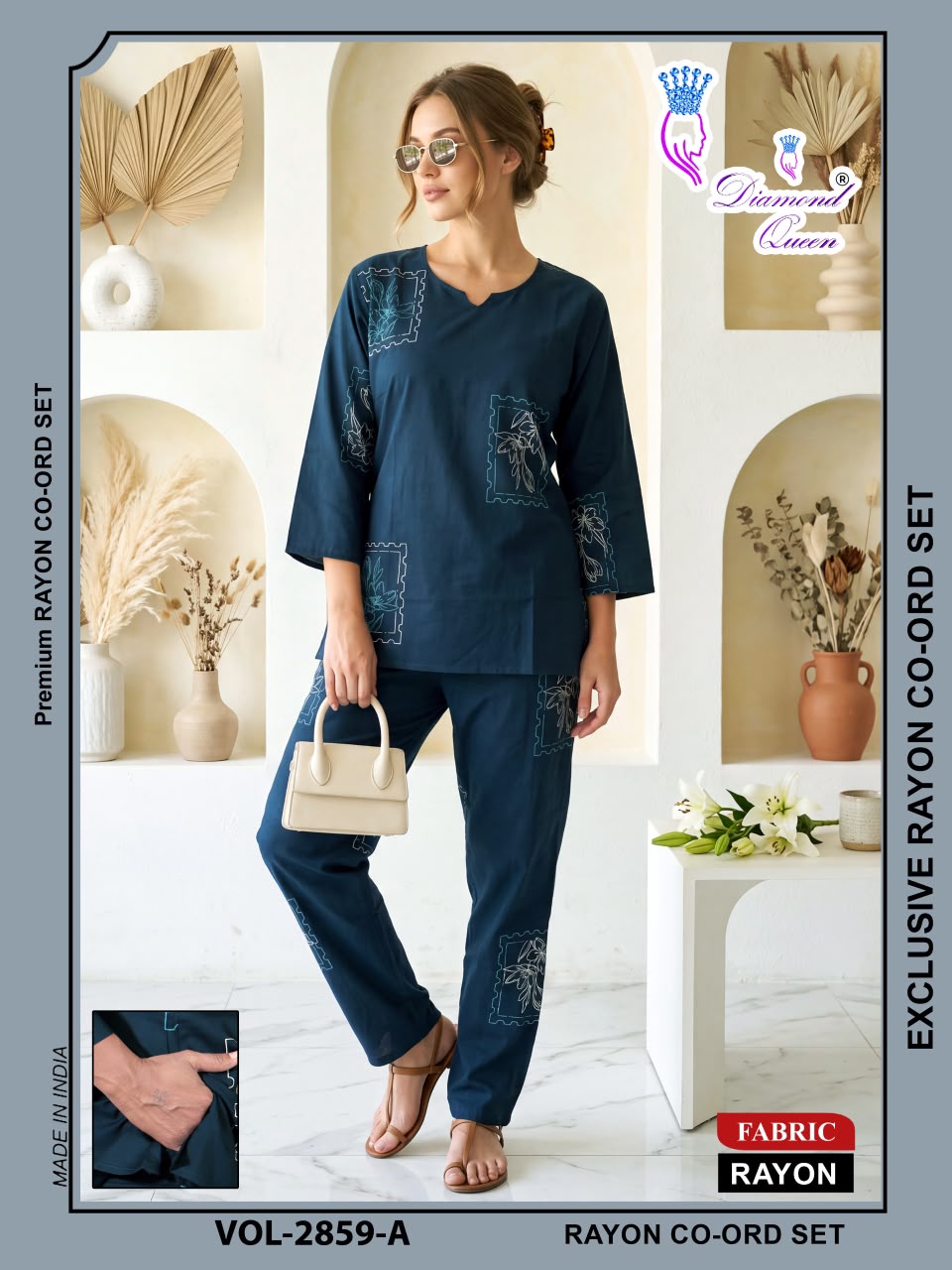 Vol 2855-2863 Diamond Queen Rayon 22Kg Co Ord Set Manufacturer Gujarat