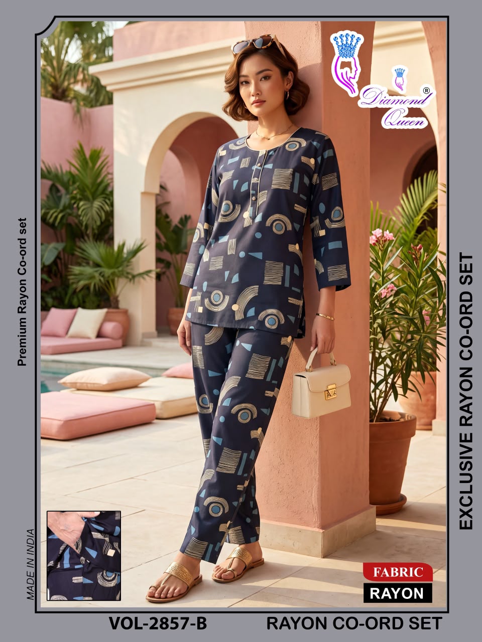 Vol 2855-2863 Diamond Queen Rayon 22Kg Co Ord Set Manufacturer Gujarat