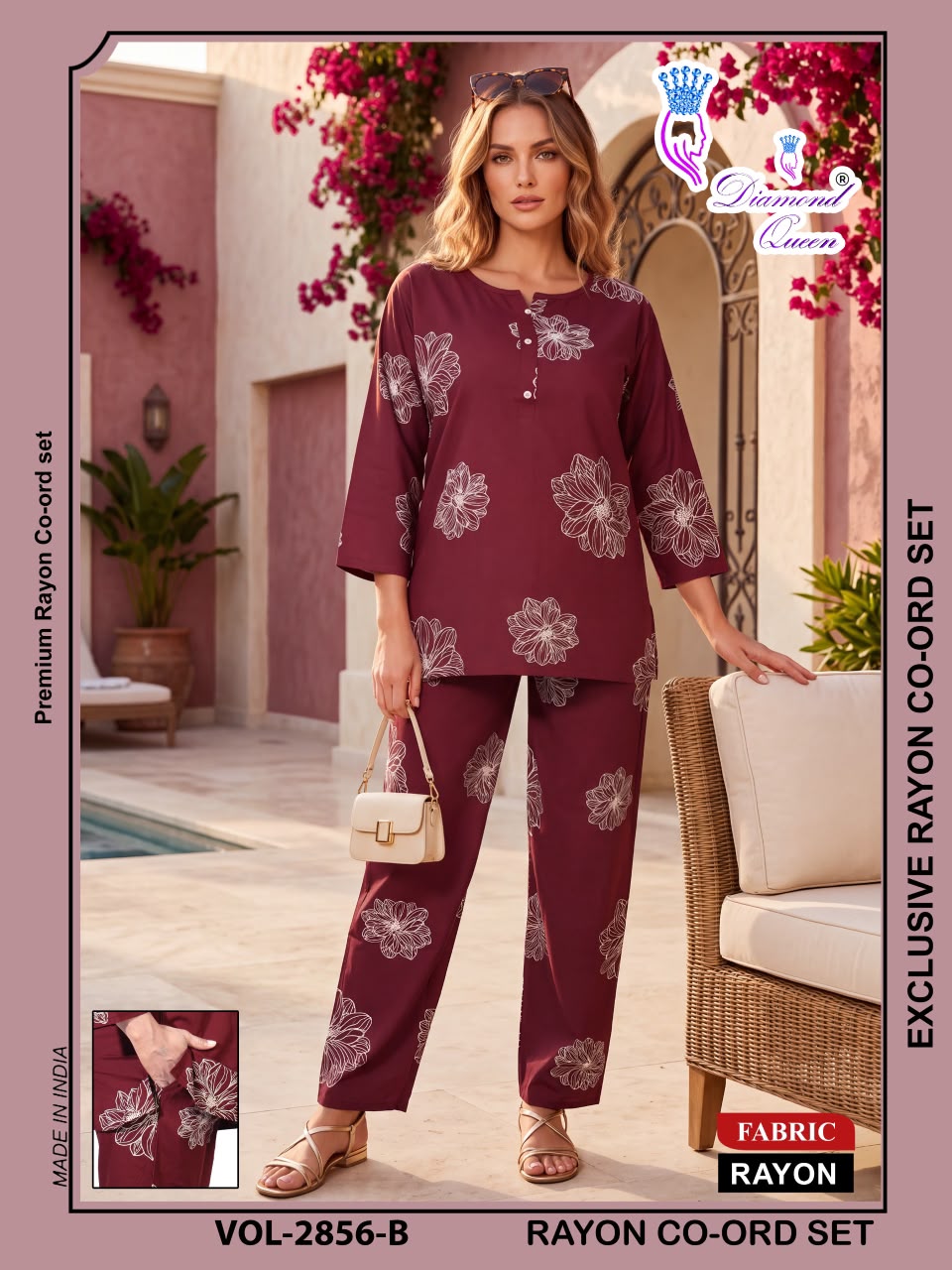 Vol 2855-2863 Diamond Queen Rayon 22Kg Co Ord Set Manufacturer Gujarat
