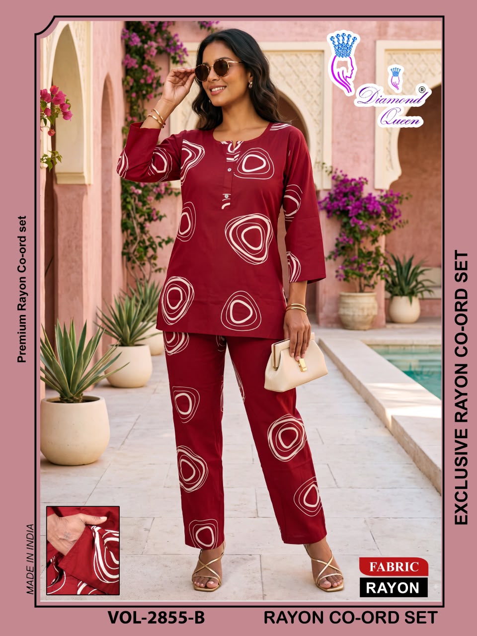 Vol 2855-2863 Diamond Queen Rayon 22Kg Co Ord Set Manufacturer Gujarat