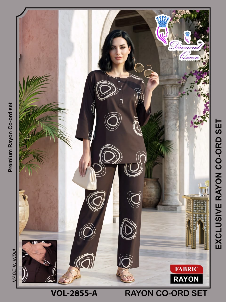 Vol 2855-2863 Diamond Queen Rayon 22Kg Co Ord Set Manufacturer Gujarat