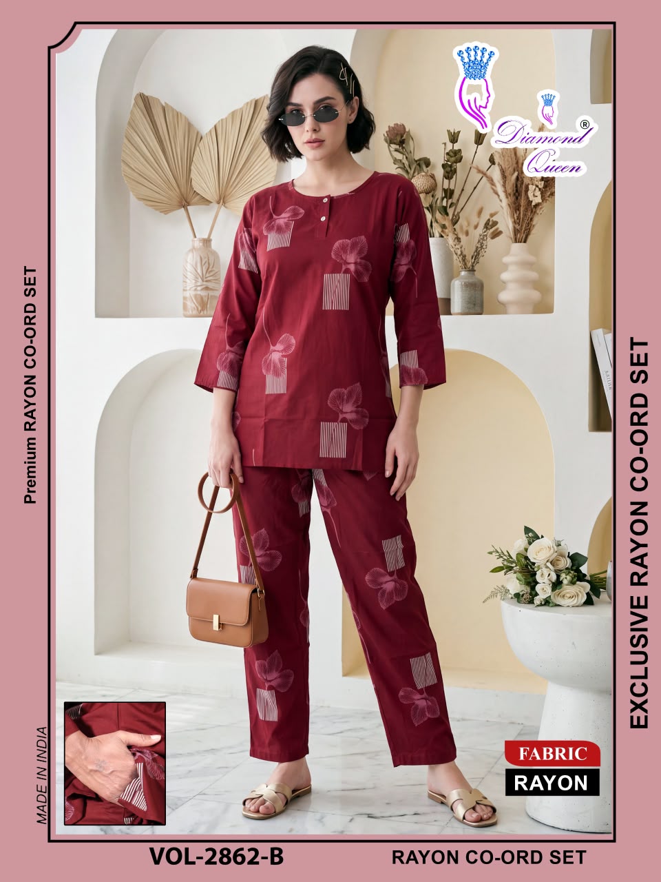 Vol 2855-2863 Diamond Queen Rayon 22Kg Co Ord Set Manufacturer Gujarat