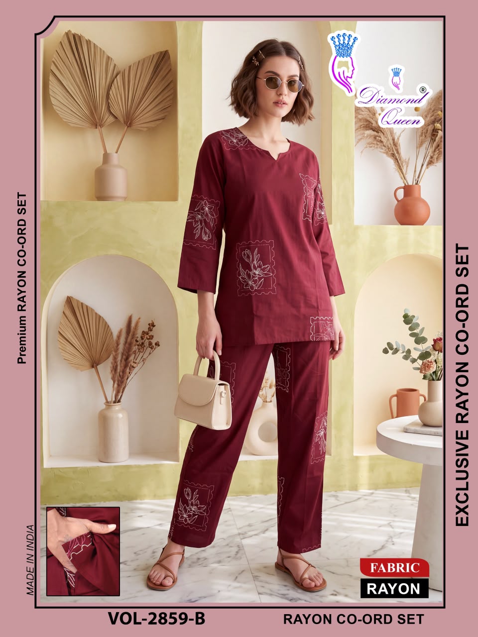Vol 2855-2863 Diamond Queen Rayon 22Kg Co Ord Set Manufacturer Gujarat