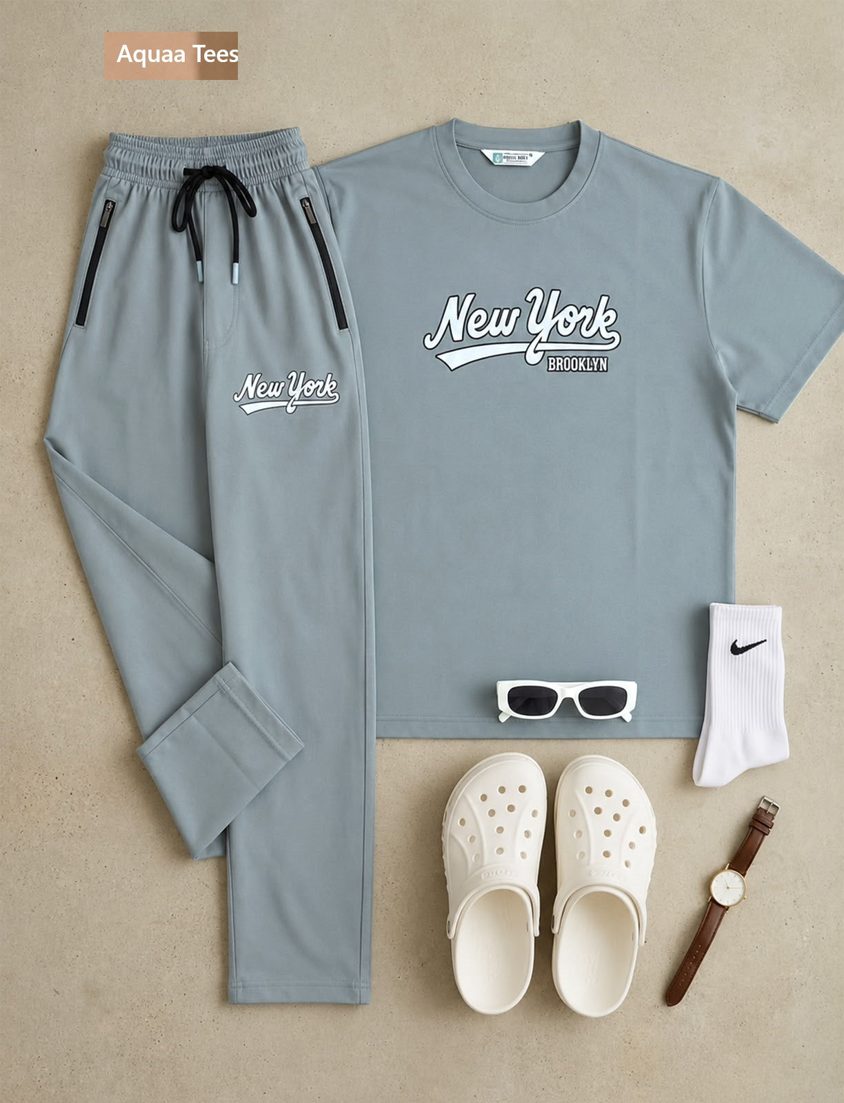 Vol 289 Drop Shoulder Aquaa Tees Imported Mens Co Ord Set Wholesale Price