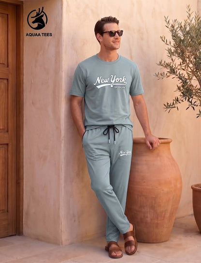 Vol 289 Drop Shoulder Aquaa Tees Imported Mens Co Ord Set Wholesale Price