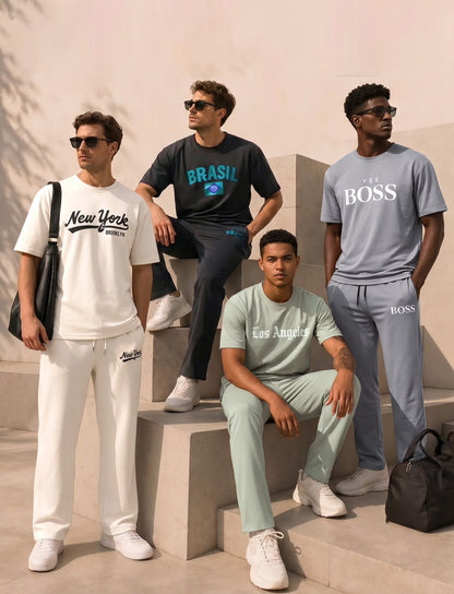 Vol 289 Drop Shoulder Aquaa Tees Imported Mens Co Ord Set Wholesale Price