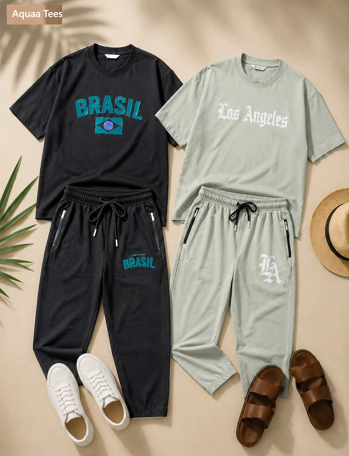 Vol 289 Drop Shoulder Aquaa Tees Imported Mens Co Ord Set Wholesale Price