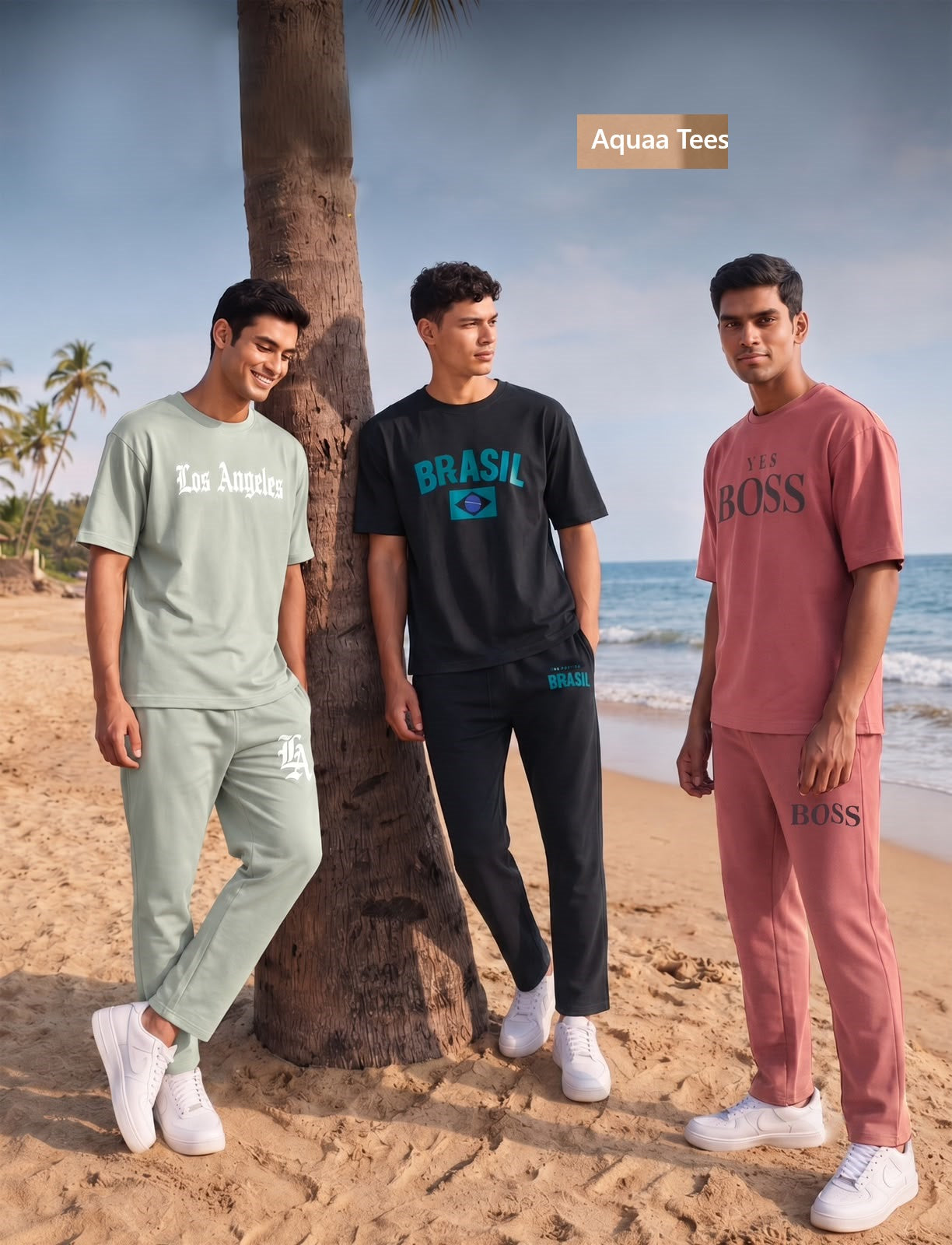 Vol 289 Drop Shoulder Aquaa Tees Imported Mens Co Ord Set Wholesale Price