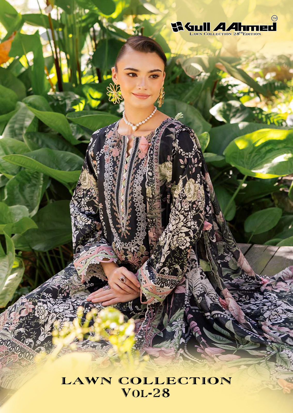 Vol 28 Lawn Collection Gul Ahmed Karachi Salwar Suits Exporter