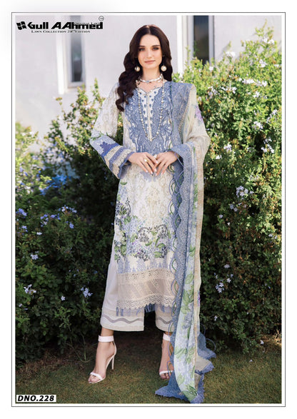 Vol 28 Lawn Collection Gul Ahmed Karachi Salwar Suits Exporter