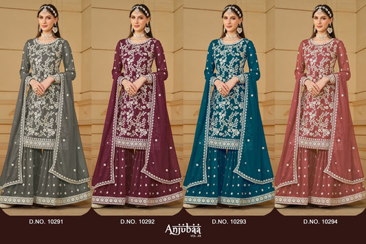 Vol 29 Anjubaa Fox Georgette Sharara Style Suits Wholesale