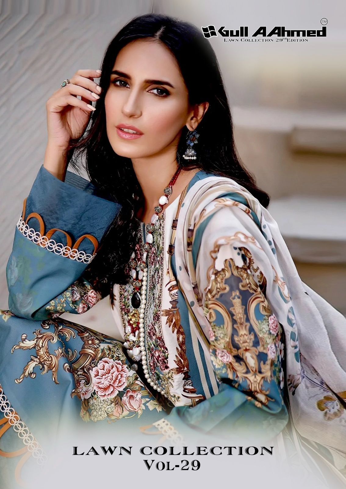 Vol 29 Lawn Collection Gul Ahmed Cotton Karachi Salwar Suits Supplier Gujarat
