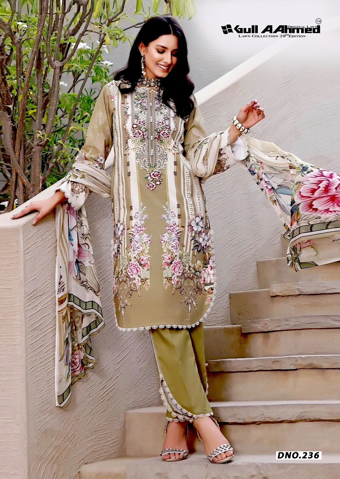 Vol 29 Lawn Collection Gul Ahmed Cotton Karachi Salwar Suits Supplier Gujarat
