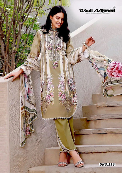 Vol 29 Lawn Collection Gul Ahmed Cotton Karachi Salwar Suits Supplier Gujarat