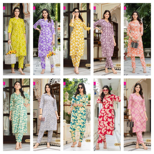 Vol 2 Diya Trends Rayon Co Ord Set Manufacturer