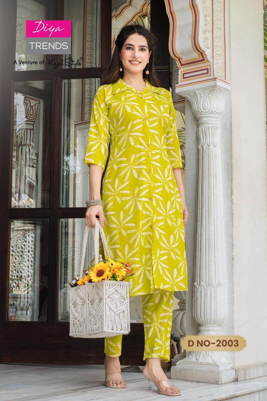 Vol 2 Diya Trends Rayon Co Ord Set Manufacturer