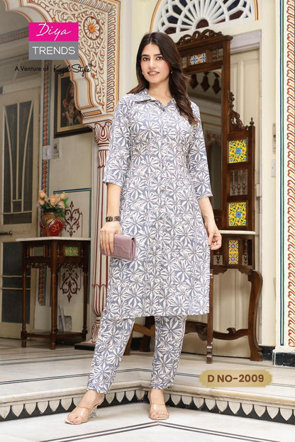 Vol 2 Diya Trends Rayon Co Ord Set Manufacturer