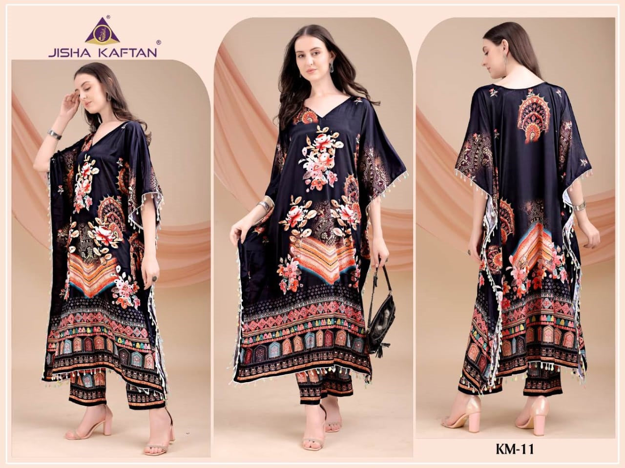 Vol 2 Kaftan Style Jelite Jisha Silk Co Ord Set Wholesale