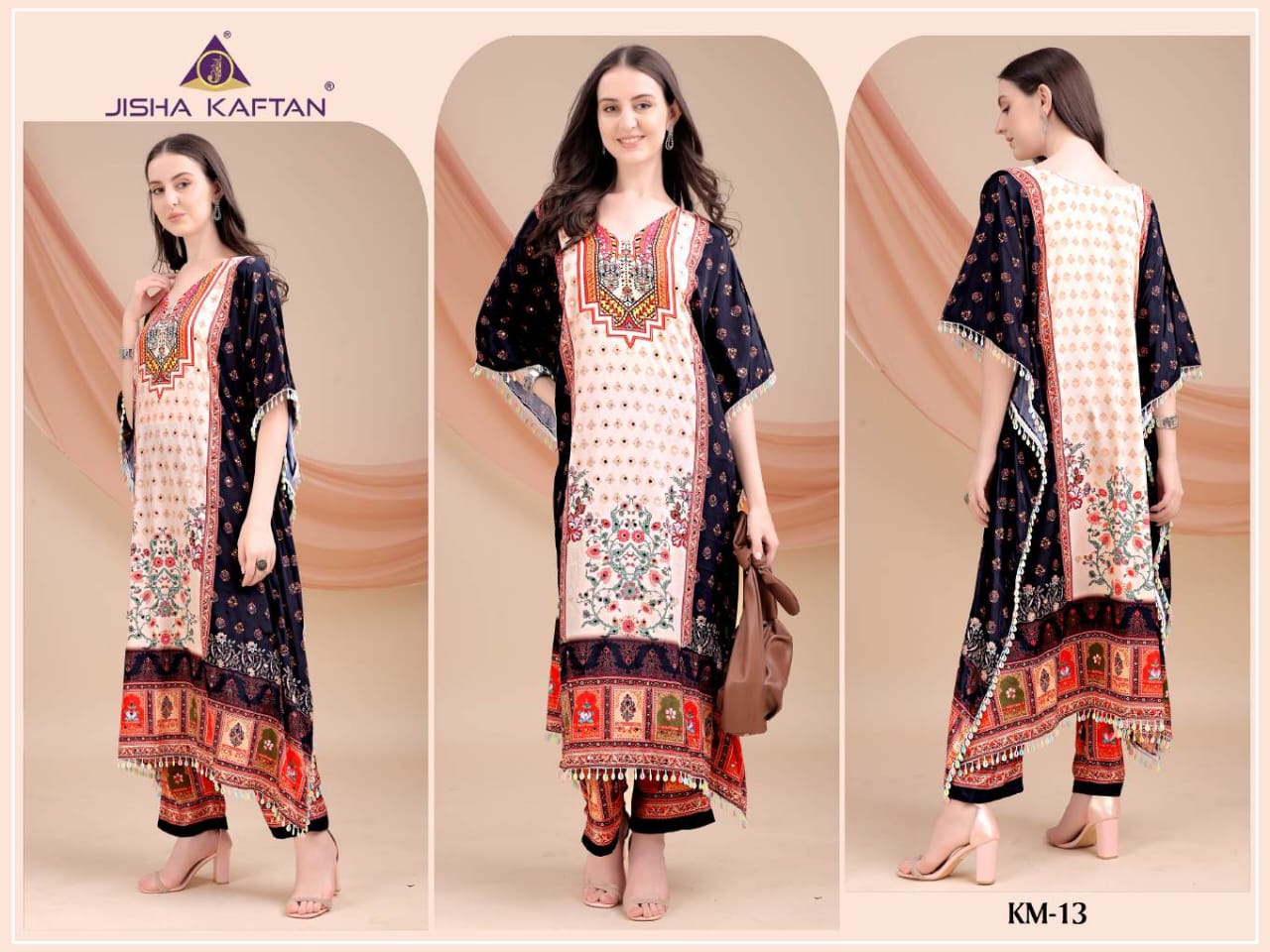 Vol 2 Kaftan Style Jelite Jisha Silk Co Ord Set Wholesale