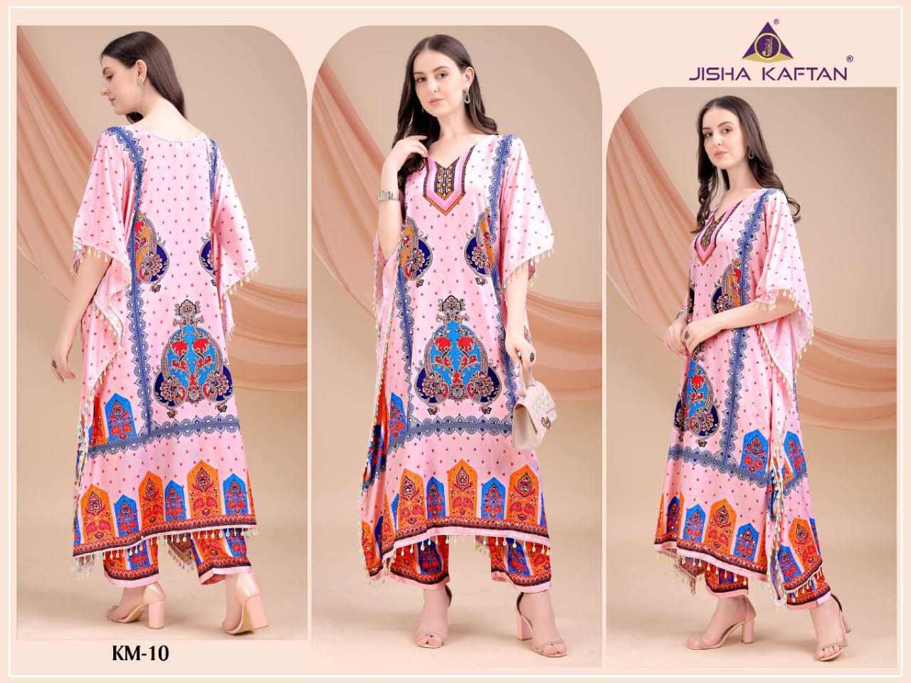 Vol 2 Kaftan Style Jelite Jisha Silk Co Ord Set Wholesale