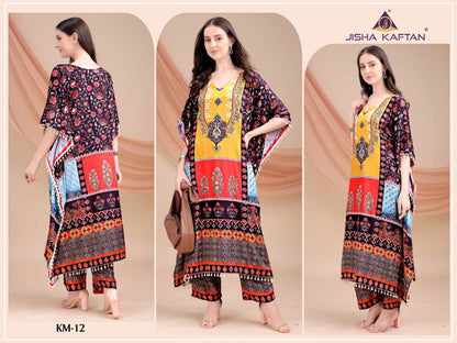 Vol 2 Kaftan Style Jelite Jisha Silk Co Ord Set Wholesale