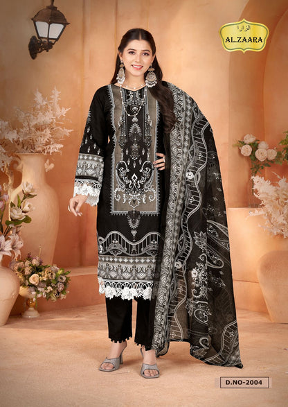Vol 2 Luxury Heavy Lawn Collection Al Zaara Cotton Karachi Readymade Suits Wholesaler India