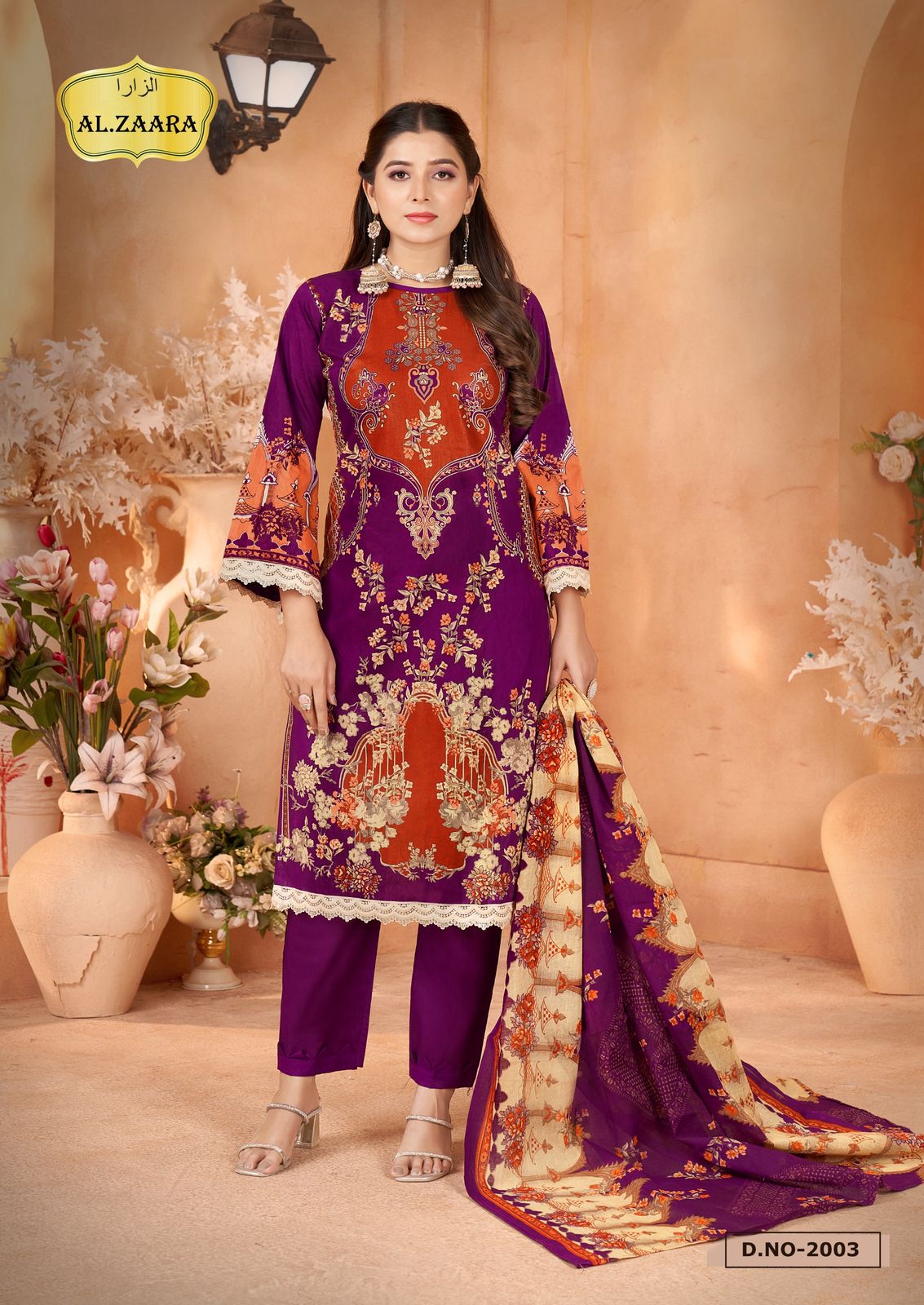 Vol 2 Luxury Heavy Lawn Collection Al Zaara Cotton Karachi Readymade Suits Wholesaler India