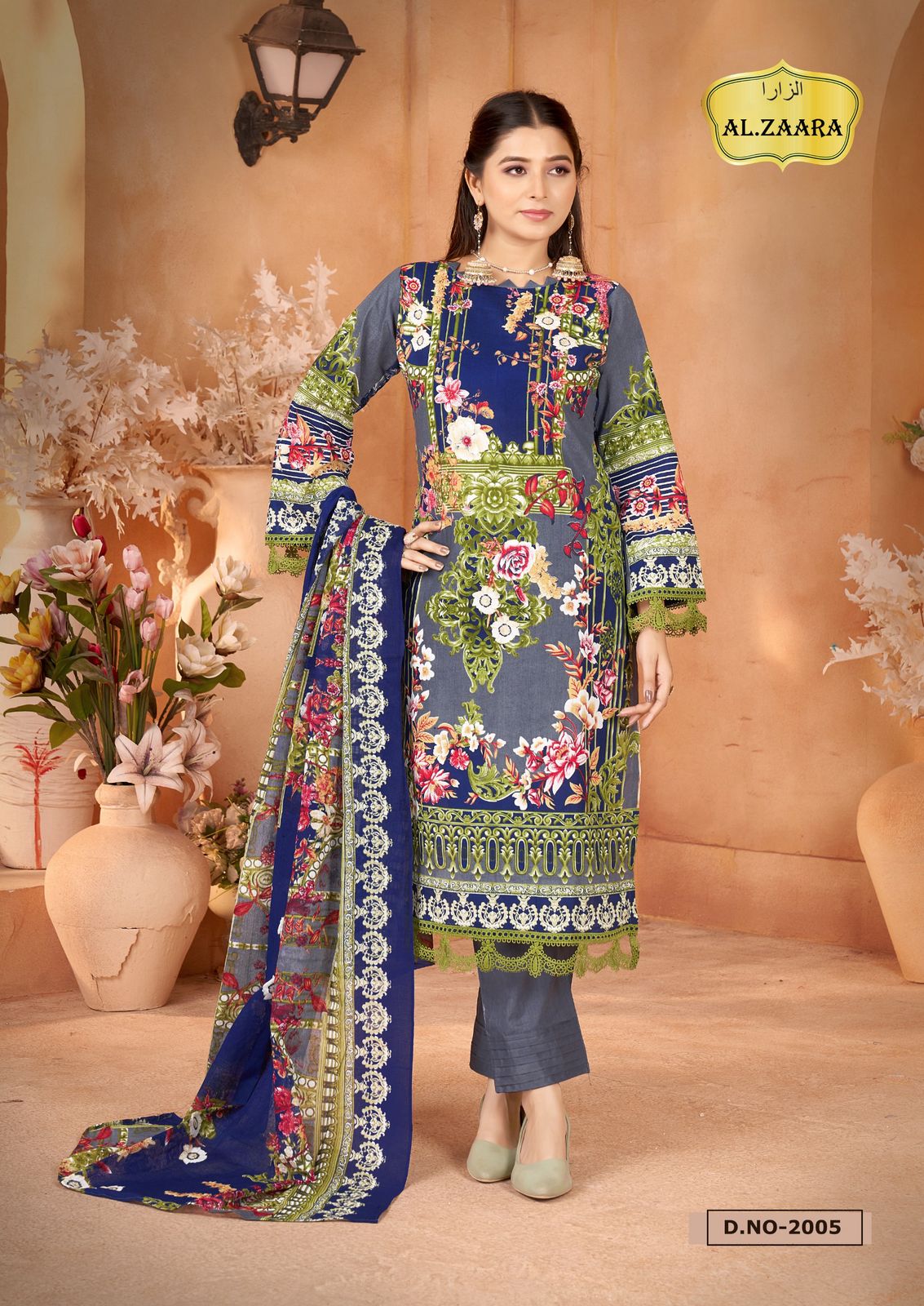 Vol 2 Luxury Heavy Lawn Collection Al Zaara Cotton Karachi Readymade Suits Wholesaler India