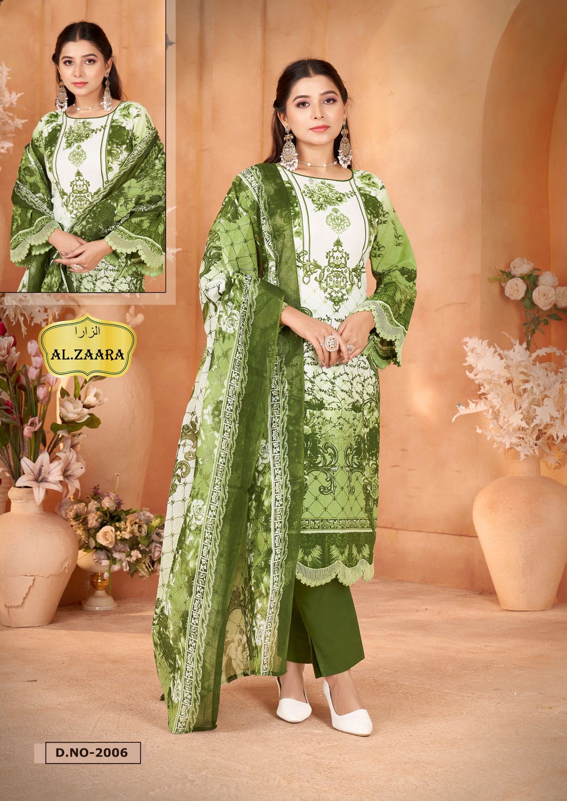 Vol 2 Luxury Heavy Lawn Collection Al Zaara Cotton Karachi Readymade Suits Wholesaler India