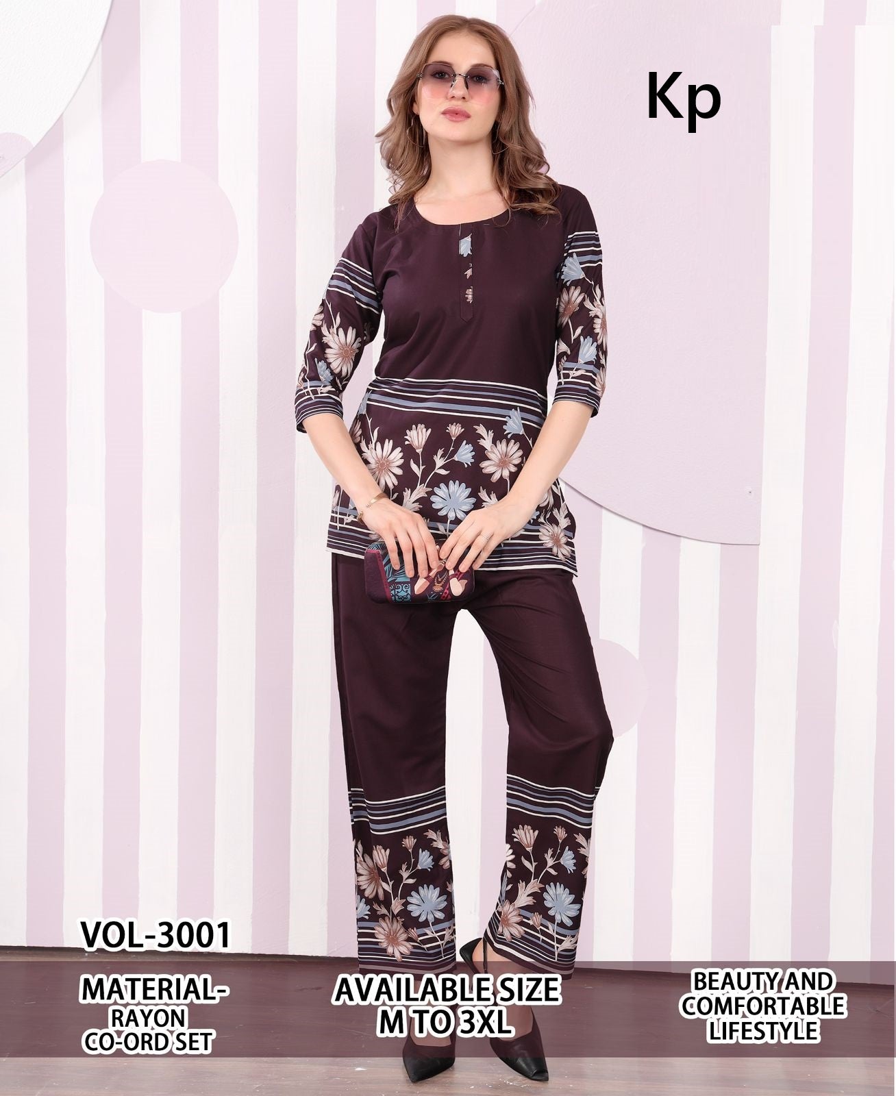 Vol 3001 Kp Rayon Co Ord Set Manufacturer