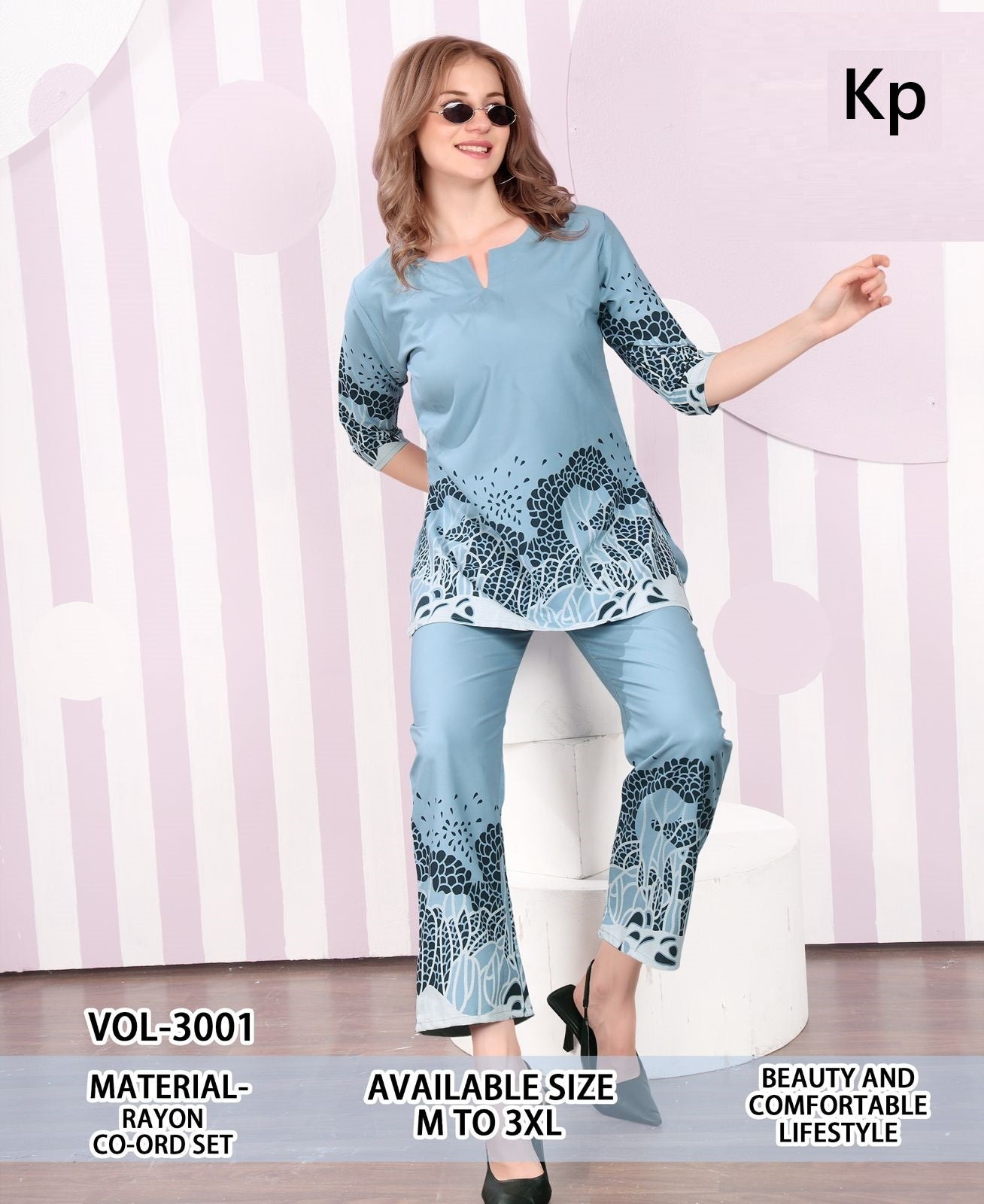 Vol 3001 Kp Rayon Co Ord Set Manufacturer