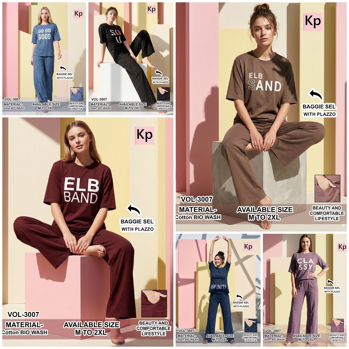 Vol 3007 Kp Cotton Biowashed Co Ord Set Wholesaler India
