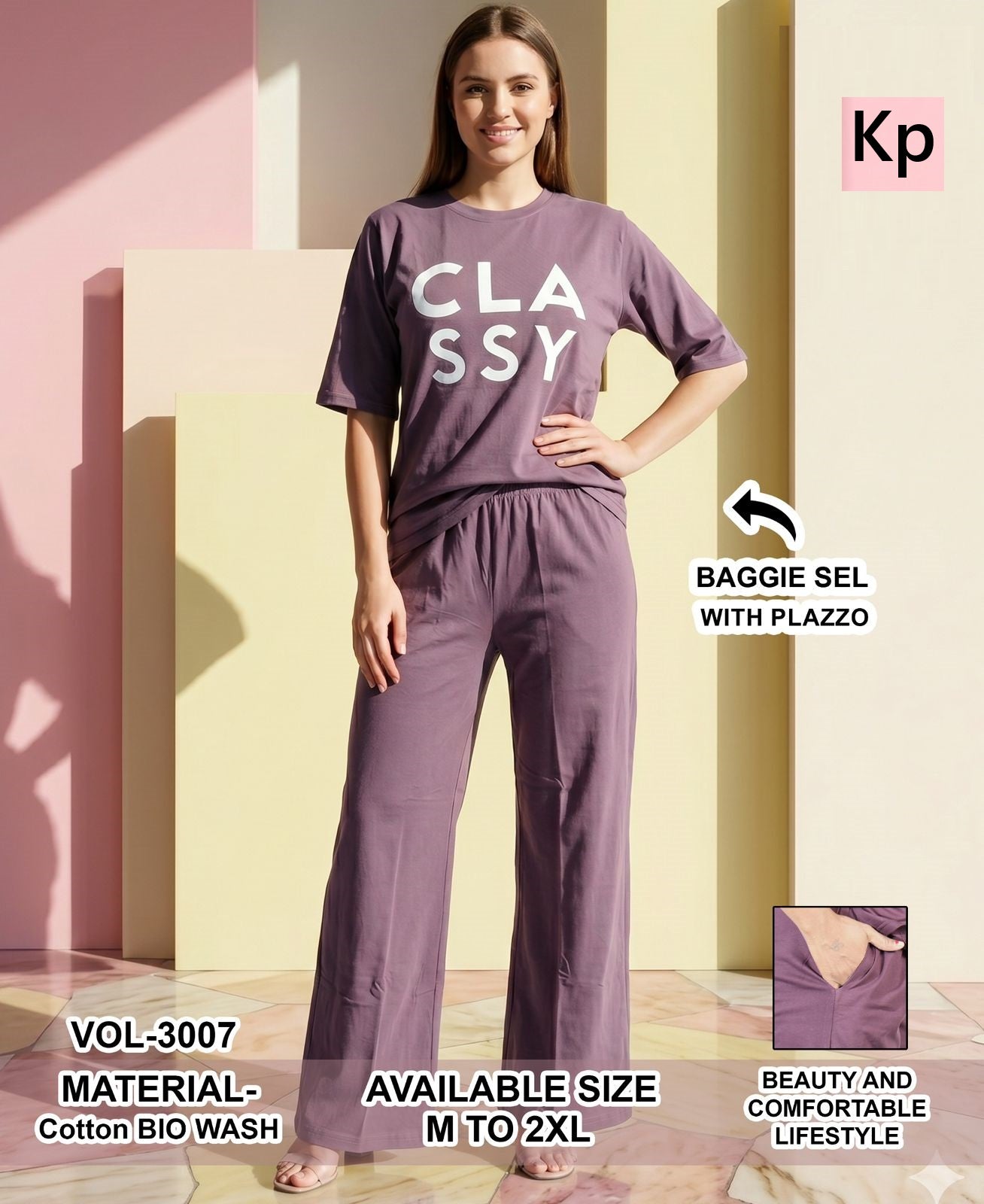 Vol 3007 Kp Cotton Biowashed Co Ord Set Wholesaler India