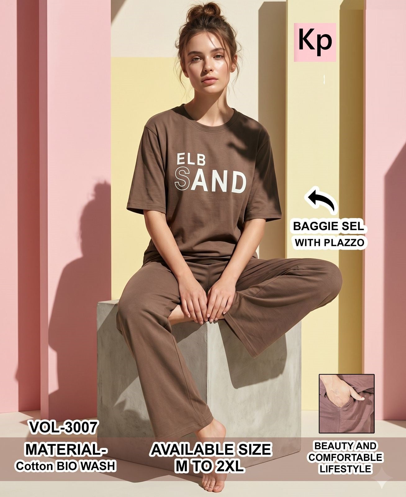 Vol 3007 Kp Cotton Biowashed Co Ord Set Wholesaler India