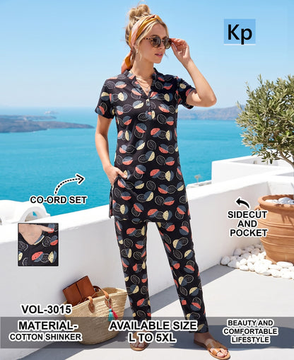 Vol 3015 Kp Cotton Co Ord Set Wholesaler