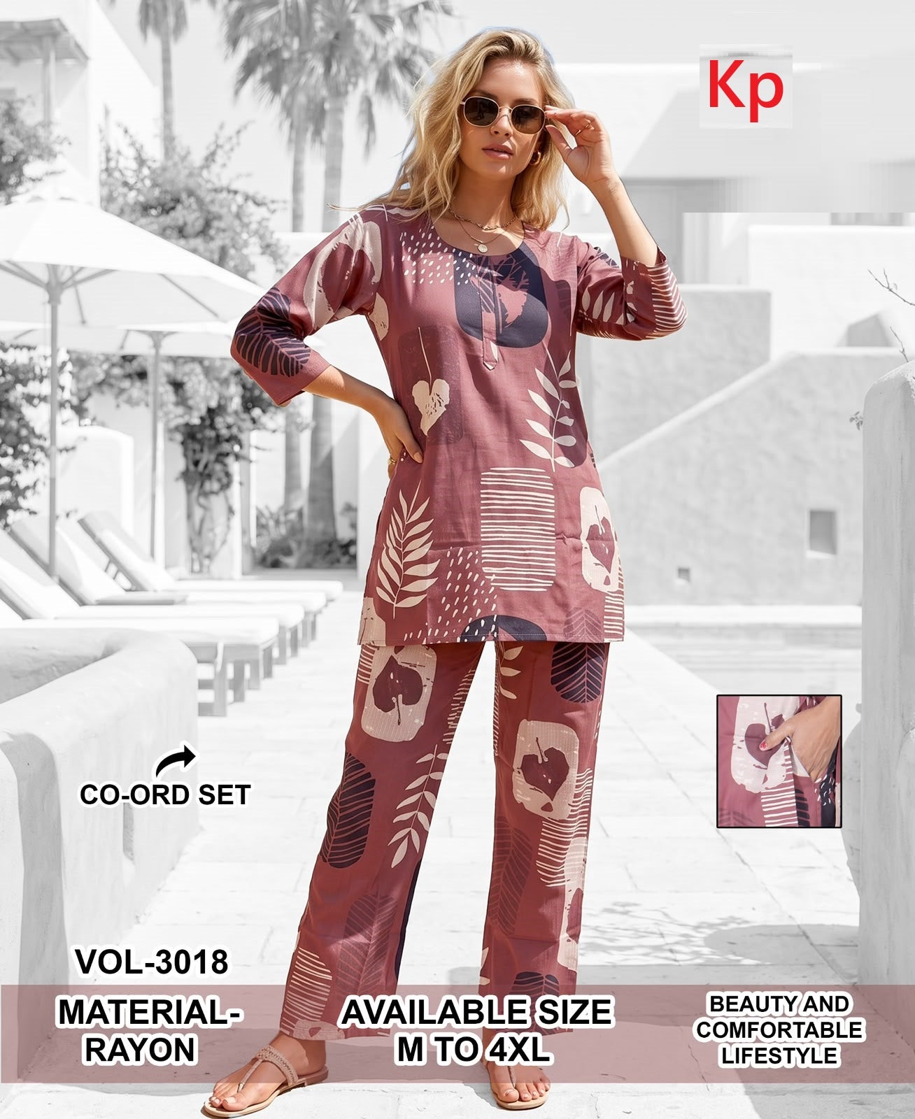 Vol 3018 Print To Print Kp Rayon Co Ord Set Exporter Ahmedabad