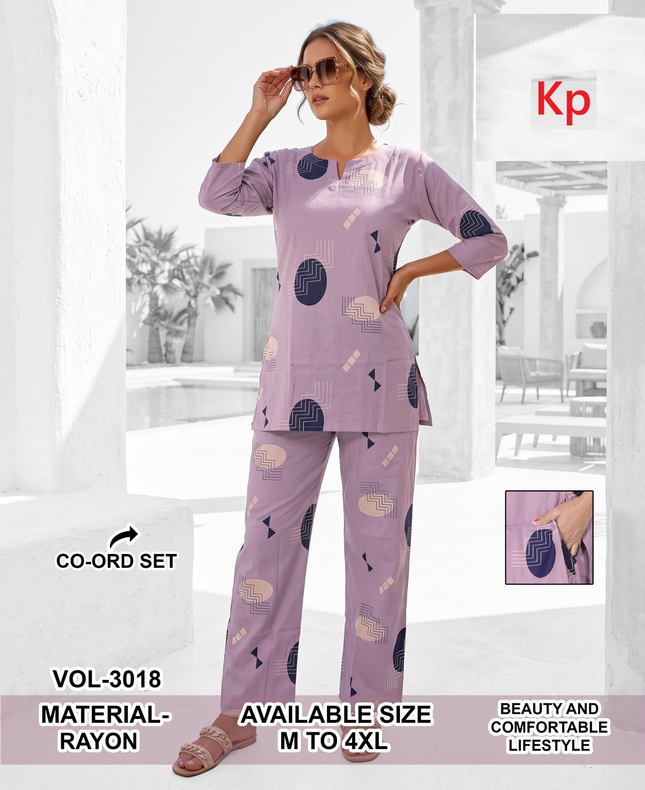 Vol 3018 Print To Print Kp Rayon Co Ord Set Exporter Ahmedabad