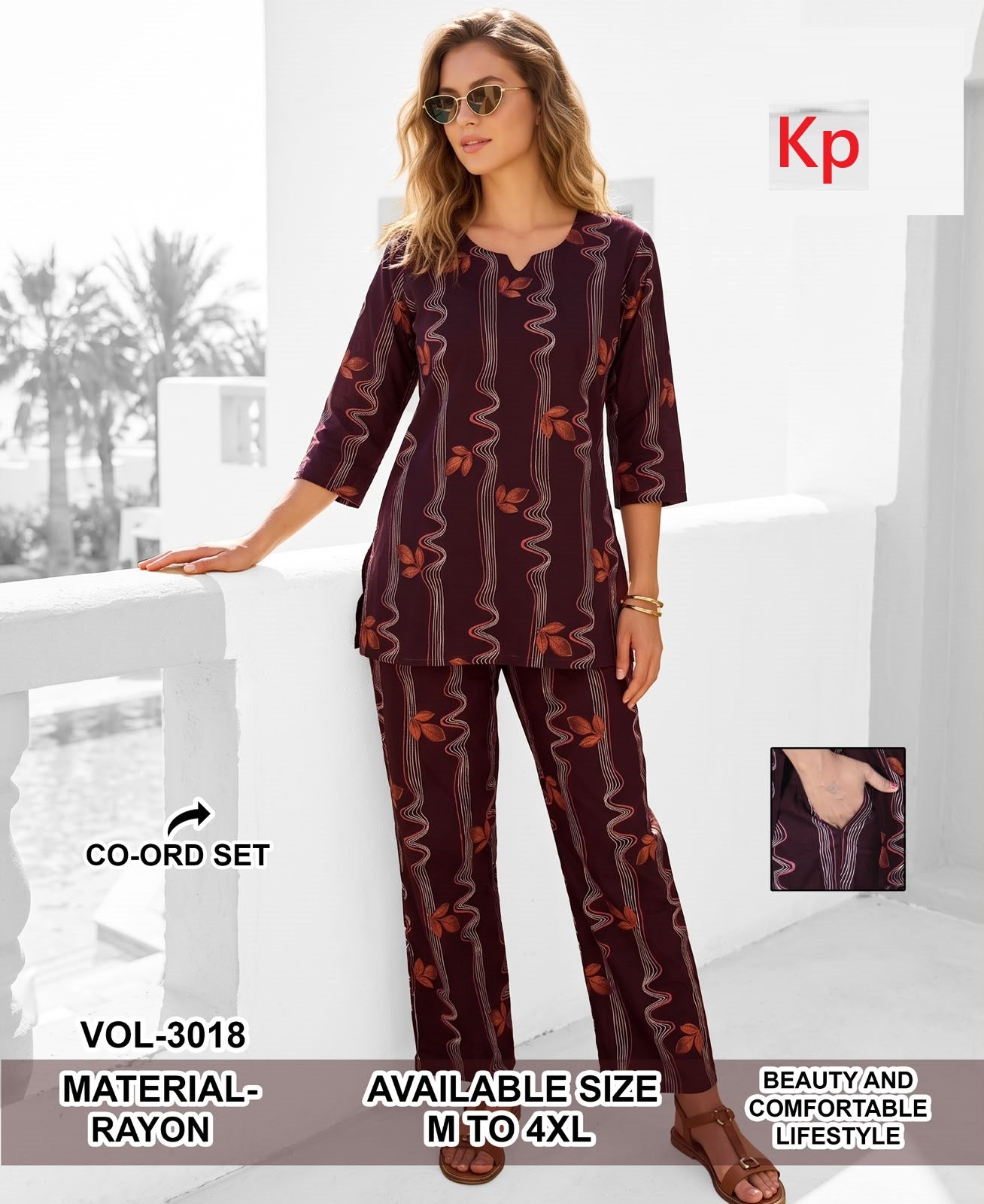 Vol 3018 Print To Print Kp Rayon Co Ord Set Exporter Ahmedabad
