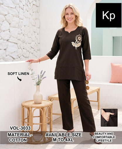 Vol 3033 Kp Linen Co Ord Set Manufacturer Ahmedabad