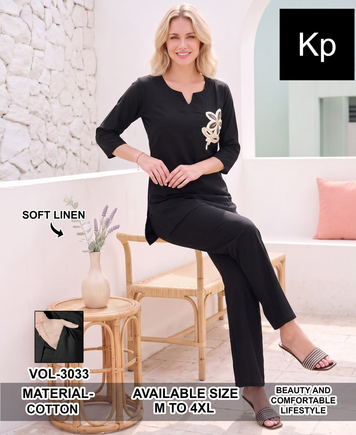 Vol 3033 Kp Linen Co Ord Set Manufacturer Ahmedabad