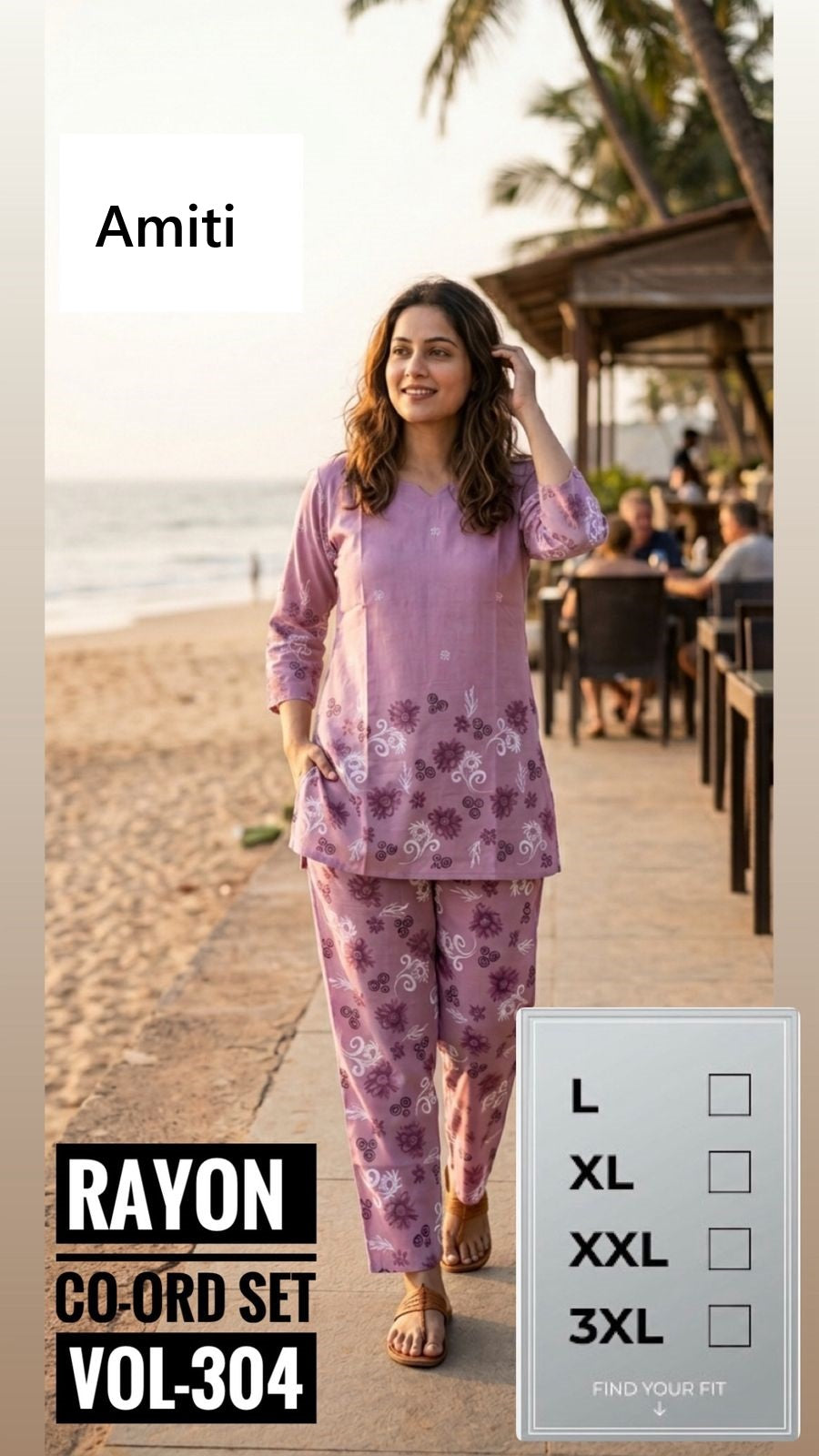 Vol 304 Amiti Reyon Co Ord Set Supplier Gujarat