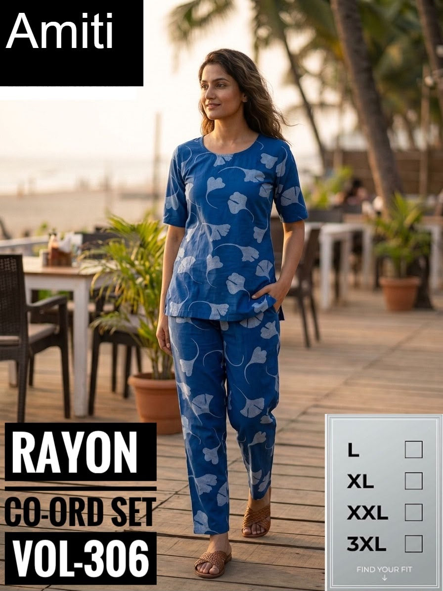 Vol 306 Amiti Rayon Co Ord Set Supplier Gujarat