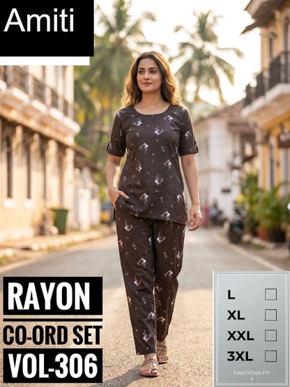 Vol 306 Amiti Rayon Co Ord Set Supplier Gujarat