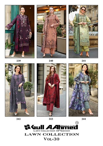 Vol 30 Lawn Collection Gul Ahmed Karachi Salwar Suits Manufacturer