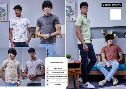 Vol 312 To 317 Side Slit Zero Gravity Aop Mens Tshirts Wholesaler
